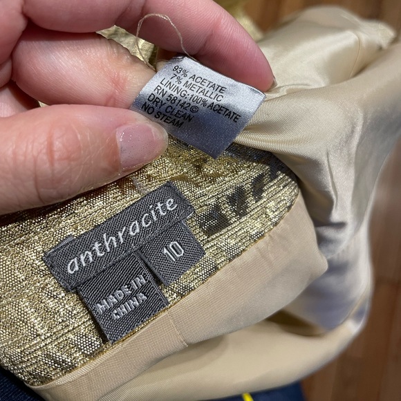 NWOT Anthracite Brocade Jacquard Snake Embossed Print Bolero Cover crop sleeve - Picture 7 of 7